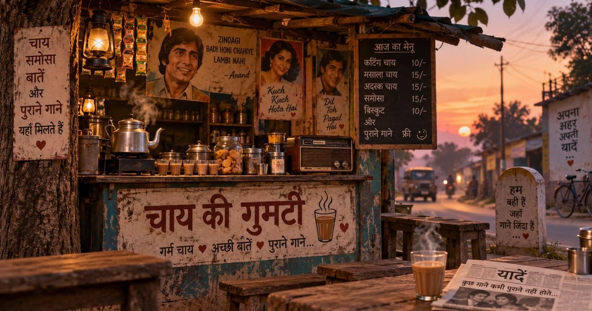 Chai ki gumti, shaam ki roshni mein